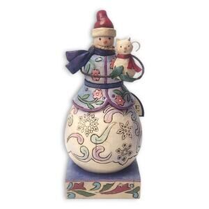 2009 Jim Shore Winter Friends Figurine Snowman Snowcat 4013901 with Box & Tags